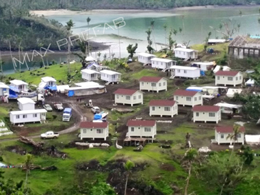 Homes rebuilt by Max Prefab for Fiji Villagers
